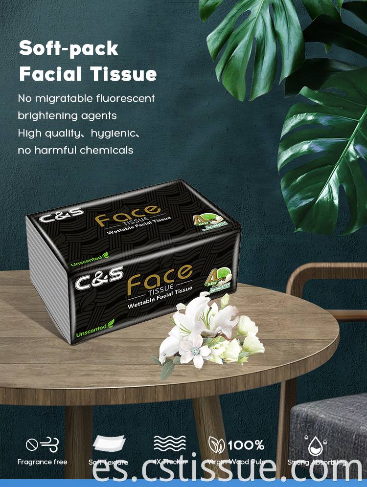 Water Absorbing Disposable Facial Tissue 